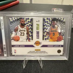 Donruss 2024 Donruss Optic Optical Illusions #2 LeBron/Bronny PSA 10 - Image 5
