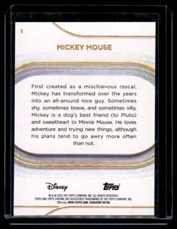 2025 Topps Chrome Disney #1 Mickey Mouse - Image 2
