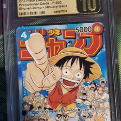 Bandai One Piece CGC Graded Monkey D. Luffy Promo P-033 Shonen Jump Jan 2023 - Image 1
