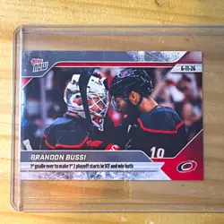 Topps 2025-26 NHL Topps Now Brandon Bussi #198 Carolina Hurricanes - Image 1
