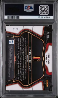 Kevin De Bruyne 2022-23 Panini Select FIFA Gold Mojo /10 Mint PSA 9 - Image 2