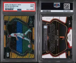 Kevin De Bruyne 2022-23 Panini Select FIFA Gold Mojo /10 Mint PSA 9 - Image 3