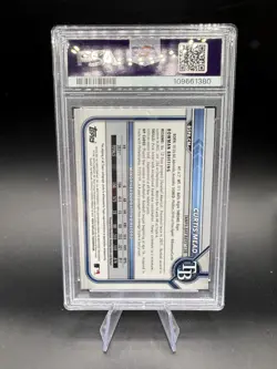 2022 Bowman Chrome Sapphire Curtis Mead 1st RC ROOKIE ORANGE AUTO #/25 PSA 10 SP - Image 2