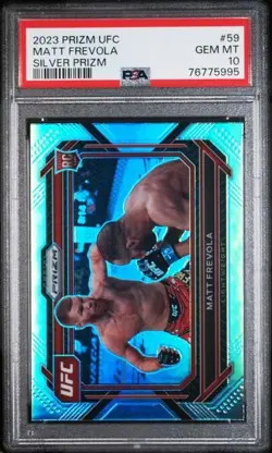 2023 Prizm UFC Matt Frevola Silver Prizm PSA 10 GEM #59 ROOKIE RC - Image 1