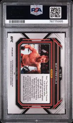 2023 Prizm UFC Matt Frevola Silver Prizm PSA 10 GEM #59 ROOKIE RC - Image 2