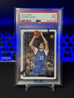 2025 Topps NBA Lot of 2 Cooper Flagg RC #201 Two PSA 9 💎 (BRAND NEW SLABS) - Image 2