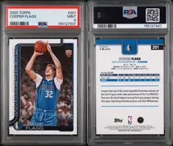 2025 Topps NBA Lot of 2 Cooper Flagg RC #201 Two PSA 9 💎 (BRAND NEW SLABS) - Image 5