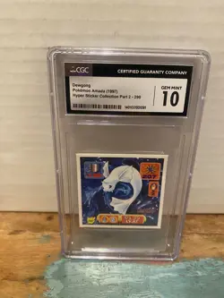 Dewgong Pokemon Armada Hyper Sticker 1997 Cgc 10 - Image 1