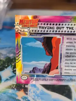 Topps Pokemon Mewtwo Strikes Back Movie Animation Rainbow Mewtwo #7 Holo 1998 🌈 - Image 5