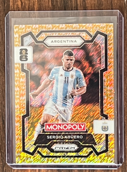 2026 Panini Prizm Monopoly Fifa World Cup - Sergio Aguero #6 Gold Big Money /500 - Image 1