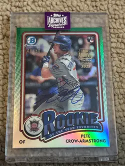 2025 Topps Archives Signature Series Autograph Pete Crow-Armstrong #D 48/50 - Image 1