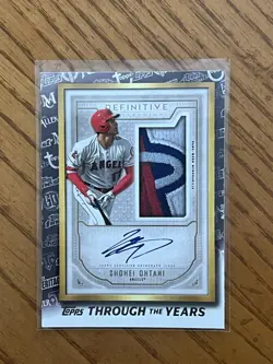 2021 Topps THROUGH THE YEARS SHOHEI OHTANI REPRINT (FACSIMILE) REPRINT - Image 1