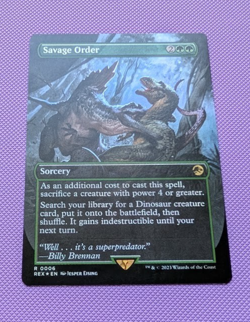 Savage Order - Foil - REX - Jurrasic Park - 0006 - Magic the Gathering - Image 1