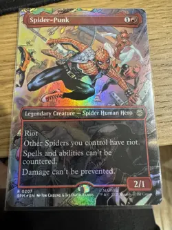 Spider-Punk, Foil, Borderless, Marvel Spider-Man Variant, Mtg, NM/M - Image 1