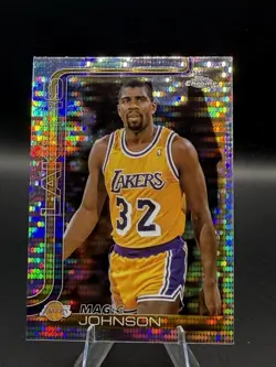 Magic Johnson 2025-26 Topps Chrome Pulsar Refractor #244 Los Angeles Lakers - Image 1