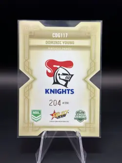 2026 NRL League Heroes Hobby Diecut Gold Dominic Young Knights CDG117 - Image 2