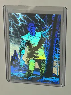 BERNIE WRIGHTSON MASTER OF THE MACABRE 1993 FRANKENSTEIN HOLOGRAM PROMO CARD NMT - Image 1