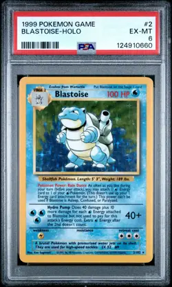 POKEMON GAME 1999 #2 BLASTOISE-HOLO PSA 6 BRAND NEW CERT - Image 1