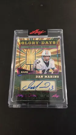 Dan Marino Auto #10/10 2025 Leaf Glory Days SSP Glory Of The Game - Image 2