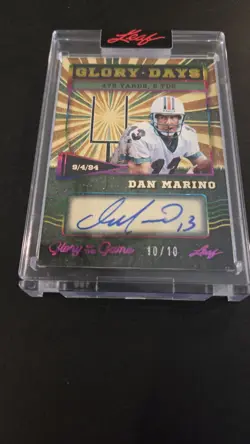 Dan Marino Auto #10/10 2025 Leaf Glory Days SSP Glory Of The Game - Image 3