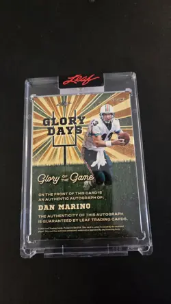 Dan Marino Auto #10/10 2025 Leaf Glory Days SSP Glory Of The Game - Image 4