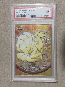 PSA 9 MINT Ninetales #38 2000 Topps Chrome Pokemon T.V. TCG Card - Image 1