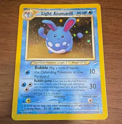 Pokemon TCG Light Azumarill 13/105 Neo Destiny Holo Rare Unlimited 80 HP - Image 1
