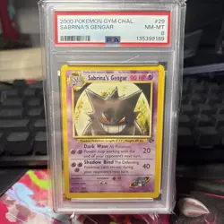 Pokemon PSA 8 NM-MINT 2000 Sabrina's Gengar 29/132 Gym Challenge Non Holo - Image 1