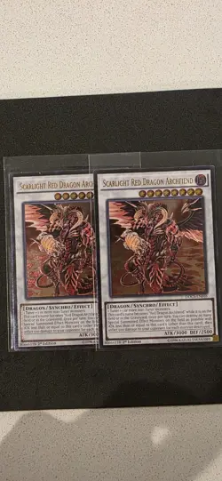 Scarlight Red Dragon Archfiend Ultimate Rare DOCS-EN046 Foil 1st Ed x2 - Image 1