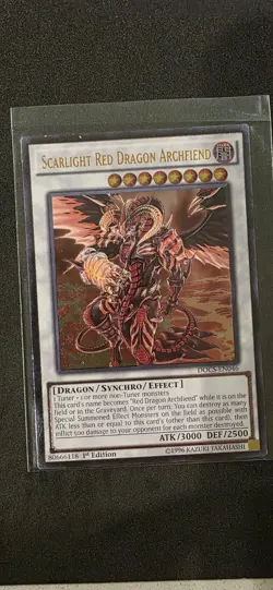 Scarlight Red Dragon Archfiend Ultimate Rare DOCS-EN046 Foil 1st Ed x2 - Image 2
