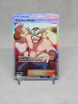 Crasher Wake 129/131 SM Forbidden Light Pokemon Card Tcg Full Art Ultra Rare NM - Image 1