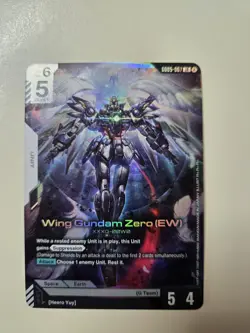 Bandai Gundam Card Game GD05-067 Wing Gundam Zero (EW) LR Unit Foil English - Image 1