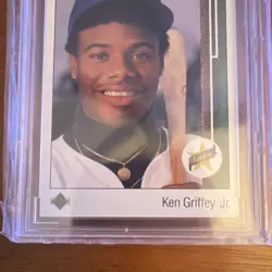 Upper Deck 1989 Ken Griffey Jr Star Rookie RC #1 Mariners MLB BCCG 9 Graded - Image 3