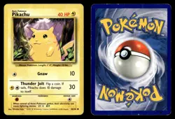 Pikachu 58/102 Common Base Set Unlimited Pokemon Card - 1 - Image 1
