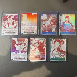 One Piece OP13 3rd Anniversary Treasure Pack Campaign Promo Set Of 7 - English - Image 1