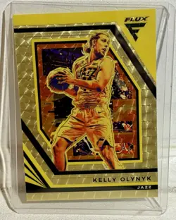 2022-23 Panini Flux Basketball Kelly Olynyk Gold Vinyl 1/1 - Image 1