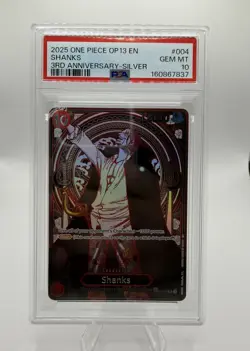 2025 ONE PIECE OP13-CARRYING ON HIS WILL 3RD ANNIVERSARY-SILVER SHANKS PSA 10 - Image 1