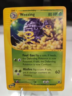 Pokemon TCG Weezing Expedition Base Set Regular Rare Card 70/165 NM - Image 1