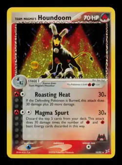 Pokemon Card Team Magma's Houndoom 10/95 Magma vs Aqua Holo Foil Rare LP 2004 - Image 1