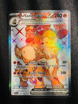 Pokemon TCG Arcanine ex 224/198 SV01 Scarlet & Violet Full Art Holo 280 HP - Image 1