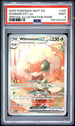 Pokemon TCG Whimsicott ex 165/086 White Flare Special Illustration Rare PSA 9 - Image 1