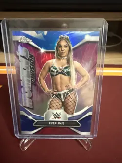 2026 Topps Chrome WWE #WDV-12 Thea Hail Women's Division Blue Refractor /150 - Image 1