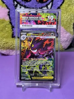 Pokemon Ascended Heroes Mega Gengar EX 284/217 SIR Ace 10 - Perfect Sub-grades! - Image 1
