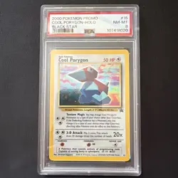 Pokemon TCG Cool Porygon 15 Promo Card Near PSA 8 With 🌀 SWIRL 🌀 - Image 1