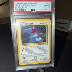 Pokemon TCG Cool Porygon 15 Promo Card Near PSA 8 With 🌀 SWIRL 🌀 - Image 3