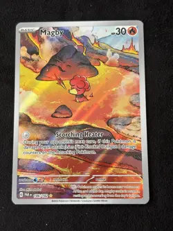 Pokemon TCG: Magby 186/182 - Illustration Rare - Paradox Rift Near Mint Card SIR - Image 1