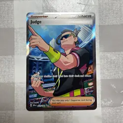 Pokemon TCG Judge 222/182 Destined Rivals Ultra Rare Holo - Image 1