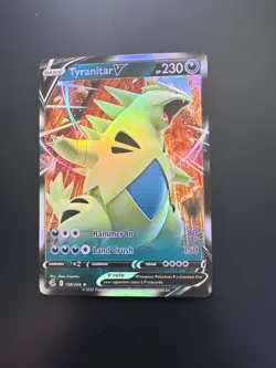 Pokemon TCG Tyranitar V Fusion Strike 158/264 Holo Ultra Rare - Image 1