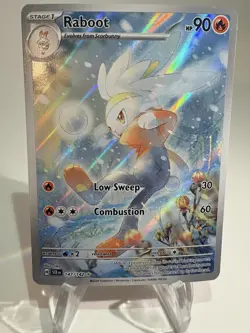 Pokemon Stellar Crown Raboot 147/142 Illustration Rare NM - Image 1