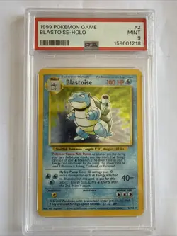 Pokemon TCG Blastoise Holo Card Base Set 2 2/102 Psa 9 Mint - Image 1